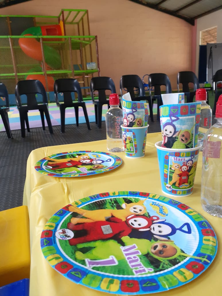 Paw Patrol themed party plates, cups and napkins